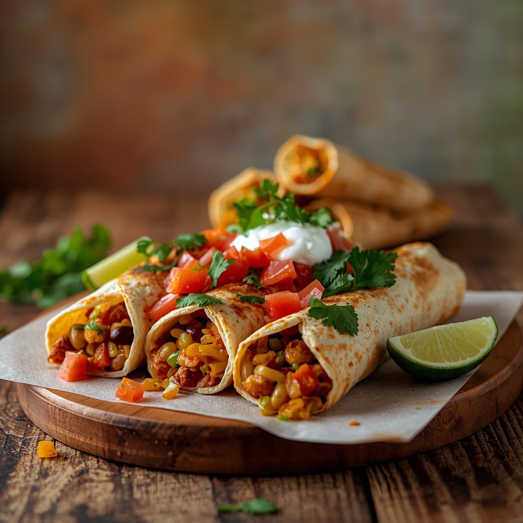 Flautas de Arroz y Frijol 1