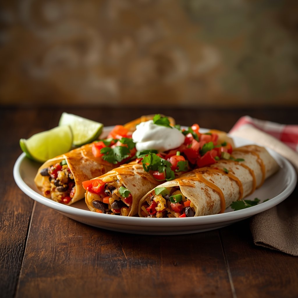 Flautas de Arroz y Frijol 2